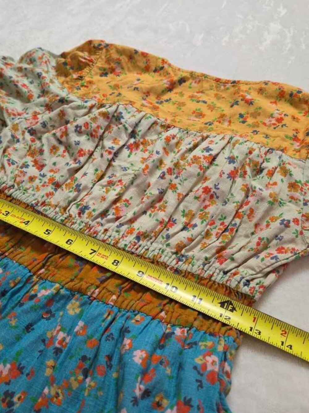 XSP By Anthropologie Tiered & True floral maxi prairie dress XS Petite #4 - Picture 11 of 12